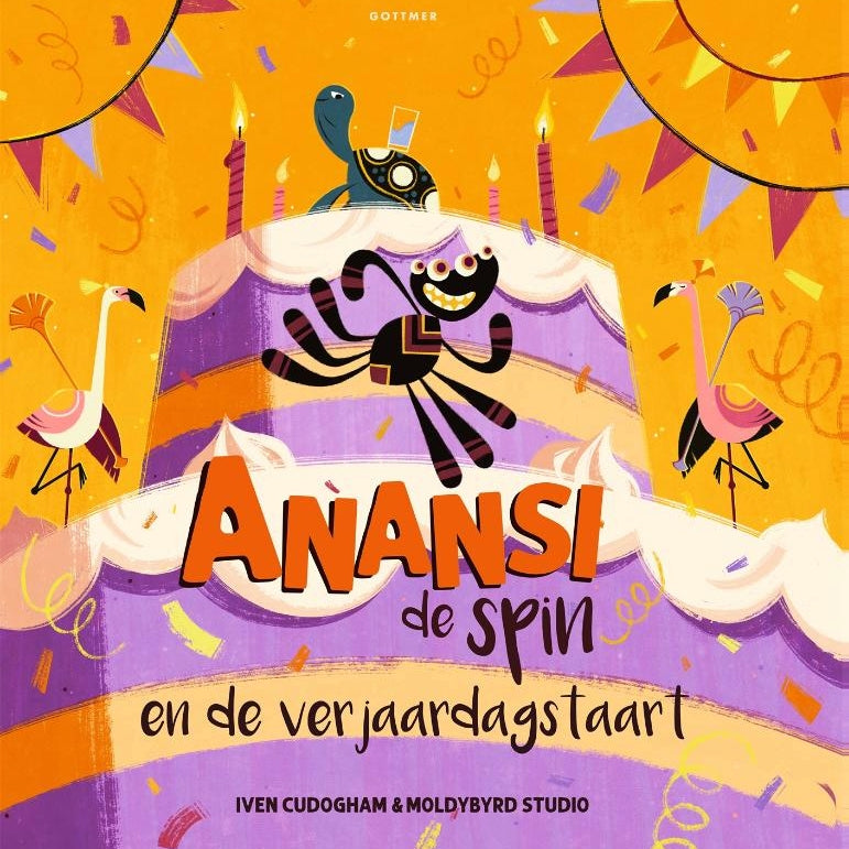 Shop het boek ´Anansi de spin en de verjaardagstaart´ bij Colourful Goodies.