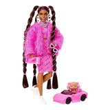 Prachtige, roze barbie pop met donkere huidskleur. Te koop bij Colourful Goodies.