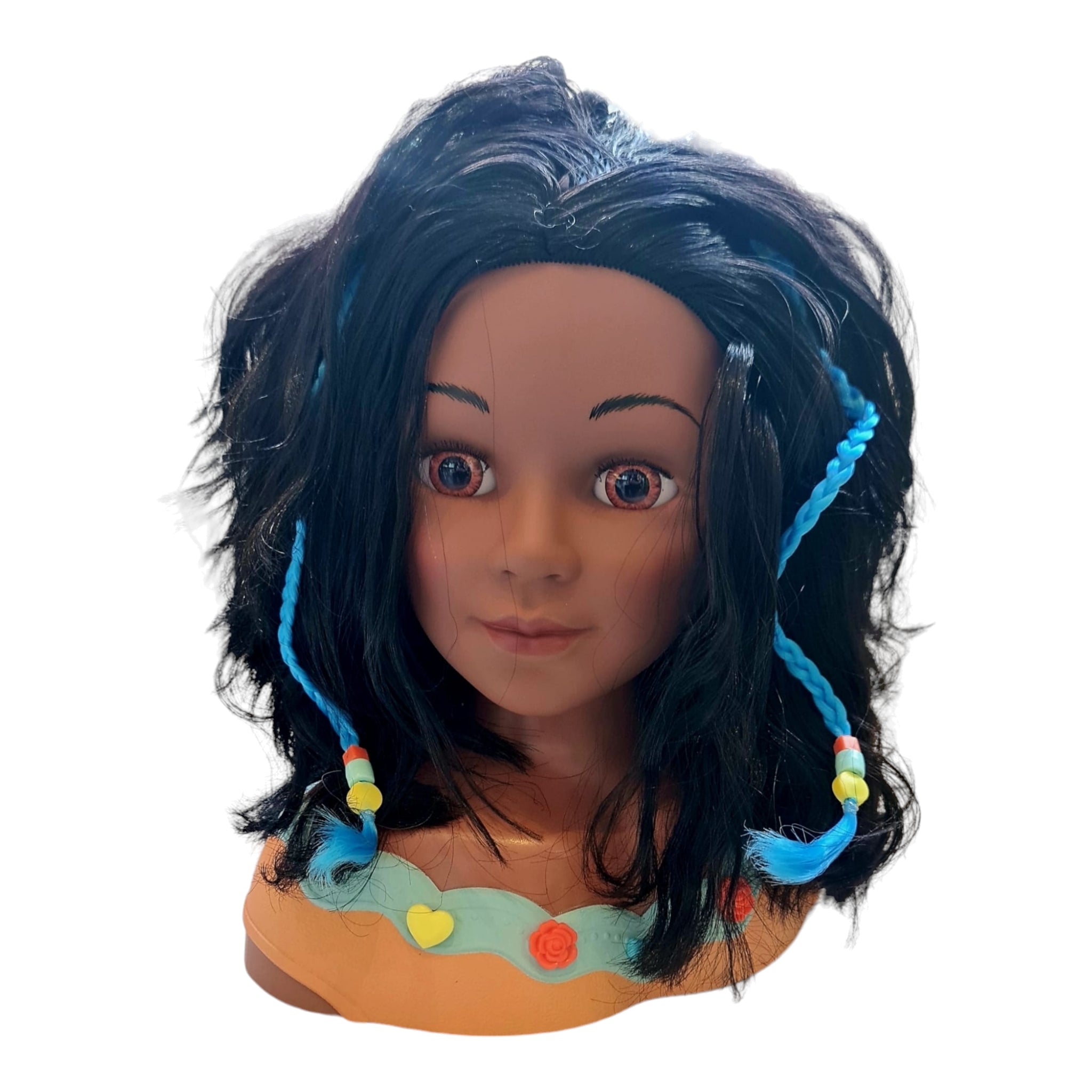 Prachtige pop met volle, donkere haren voor het stylen. Te koop bij Colouful Goodies.