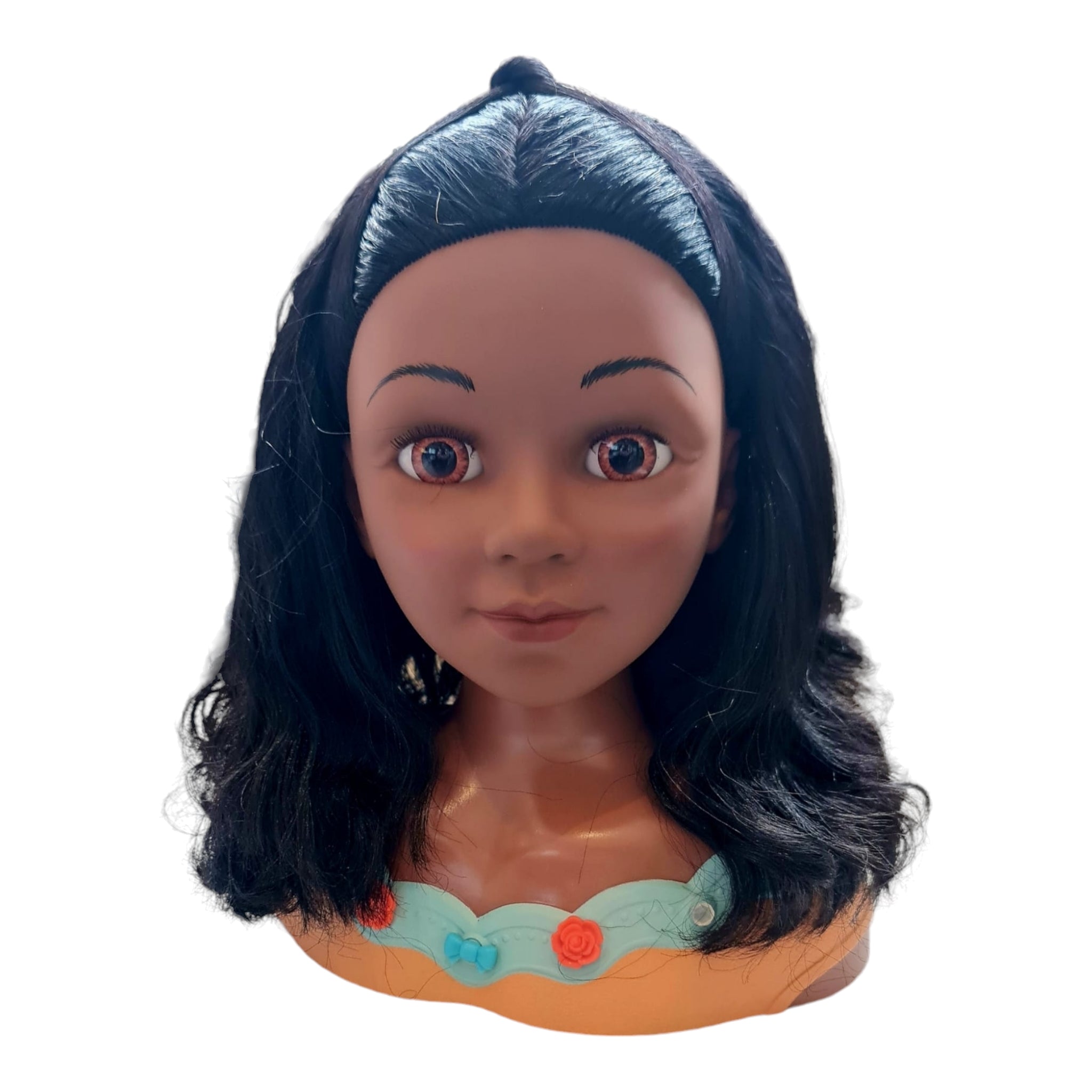 Prachtige pop met volle, donkere haren voor het stylen. Te koop bij Colouful Goodies.