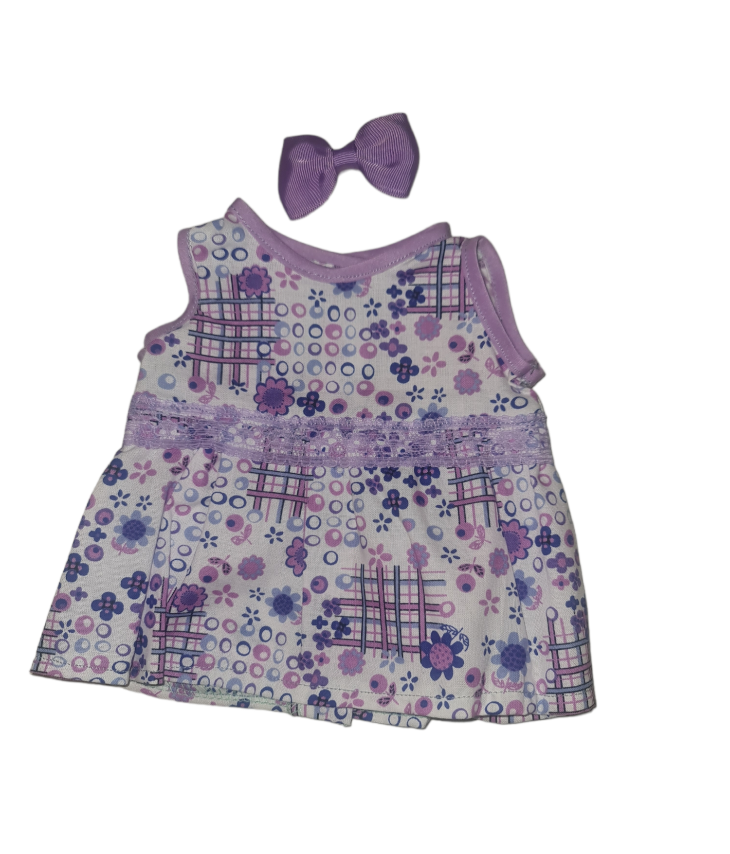 Speel, leer en groei met Patchwork jurkje lila van Colourful Goodies - Inclusiviteit in elk detail.