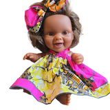 Sweety- Curly Yellow - pinky