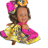 Sweety- Curly Yellow - pinky