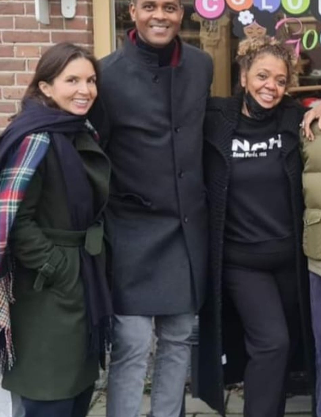 Rossanna Kluivert samen met ellen en haar man Patrick Kluivert