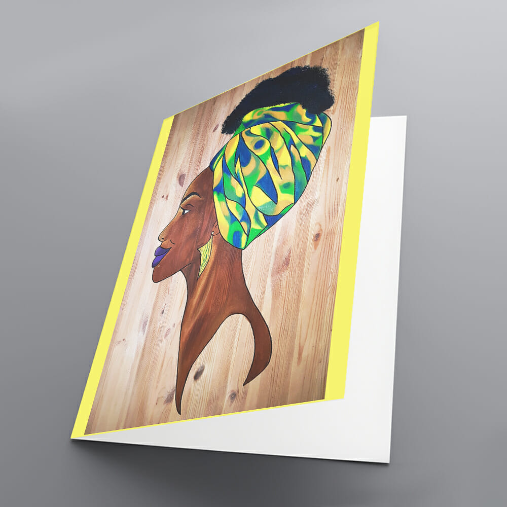 Speel, leer en groei met Wenskaart Melanyn van Colourful Goodies - Inclusiviteit in elk detail.