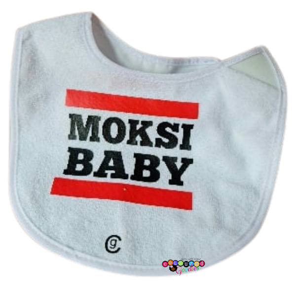 Speel, leer en groei met Moksi Baby Slabbetje van Colourful Goodies - Inclusiviteit in elk detail.