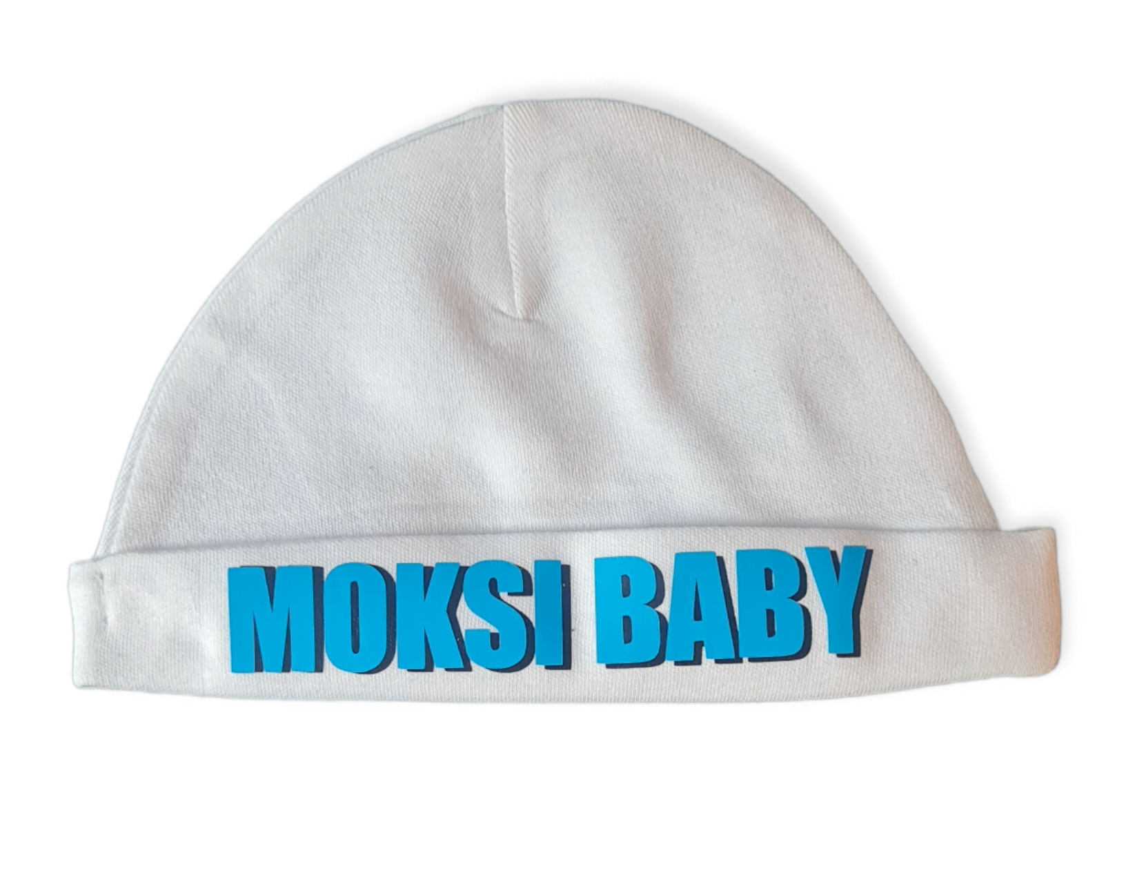 Speel, leer en groei met Moksi Baby Mutsje Blauw van Colourful Goodies - Inclusiviteit in elk detail.