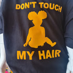 Speel, leer en groei met Don't touch my hair T-shirt kids van Colourful Goodies - Inclusiviteit in elk detail.