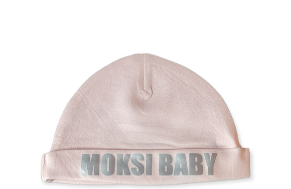 Baby Mutsje roze  zilver